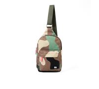 ROKA London Willesden Sling Bag Recycled Canvas Crossbody Backpack, Water-Resistant Lightweight Chest Bag for Travel, Commuting & Everyday Essentials - Vintage Camo