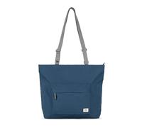 ROKA Trafalgar Medium Tote Bag with Zip for Women & Men - Canvas Tote Bag with Compartments, Pockets & Adjustable Strap for Work & School - Deep Blue
