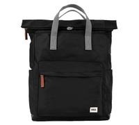 ROKA Canfield Roll Top Backpack for Women & Men - Large Nylon Roll Top Rucksack w/Magnetic Closure - Work, School, Travel Backpack - Black