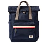 ROKA London Canfield Small Backpack - Sustainable Weather-Resistant Roll Top Rucksack for Women & Men - Recycled Nylon Backpack for Work, Travel, Commuting & Everyday Use (Midnight Stripe)