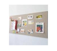 Rokeblau 120x80cm Large Bulletin Board, Decorative Felt Pin Board, 0.9cm Thick Foldable Photo Display Board with Self-Adhesive Tape, Vision Board for School Home Kitchen Office Walls/Camel