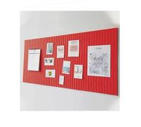 Rokeblau 120x80cm Large Bulletin Board, Decorative Felt Pin Board, 0.9cm Thick Foldable Photo Display Board with Self-Adhesive Tape, Vision Board for School Home Kitchen Office Walls - Christmas red