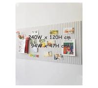 Rokeblau 240 x 120 cm Large Bulletin Board, Decorative Felt Pin Board, 0.9cm Thick Foldable Photo Display Board with Self-Adhesive Tape, Vision Board for School Home Kitchen Office Walls - Beige