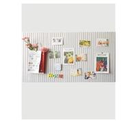 Rokeblau 60 x 40cm Bulletin Board, Decorative Felt Pin Board, 0.35“ Thick Foldable Photo Display Board with Self-Adhesive Tape, Vision Board for School Home Kitchen Office Walls - Beige