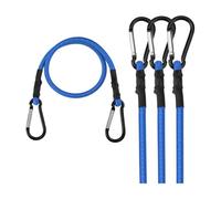 ROKEL Bungee Cords with Carabiner Clips - 1 Pack, 24 inches Heavy Duty Elastic, Secure Bungee Strap with Hooks, Tie Down for Luggage, Camping, Tarps, Bike & Roof Rack (36 Inches-Blue, 6 Pcs)