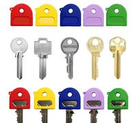 ROKEL Key Covers Caps - 5 Pack, 2.5cm Soft Stretchy Key Covers, Colour Coded Key Identifiers, Flexible Key Head Protectors, Key Cap Covers for House, Office, Door & Locker Standard Keys