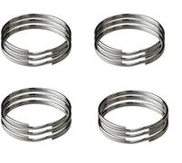 ROKEL Large Split Rings 50mm - 12 Pack Heavy Duty Key Ring Hoop, Strong Round Metal Keychain Rings, Flat Jump Rings for DIY Projects, Crafts, Dog tag, Home Office Keys (12)