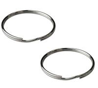 ROKEL Large Split Rings 50mm - 2 Pack Heavy Duty Key Ring Hoop, Strong Round Metal Keychain Rings, Flat Jump Rings for DIY Projects, Crafts, Dog tag, Home Office Keys (2)