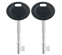 ROKEL Radar Disabled Toilet Key UK - 2 Black Metal Key for Public Accessible Toilets. Durable, Waterproof, Easy Turn Access, Universal Fit for Elderly & Mobility Impaired Users (Black, 2 Pack)