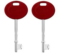 ROKEL Radar Disabled Toilet Key UK - 2 Red Metal Key for Public Accessible Toilets. Durable, Waterproof, Easy Turn Access, Universal Fit for Elderly & Mobility Impaired Users (Red, 2 Pack)
