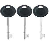 ROKEL Radar Disabled Toilet Key UK - 3 Black Metal Key for Public Accessible Toilets. Durable, Waterproof, Easy Turn Access, Universal Fit for Elderly & Mobility Impaired Users (Black, 3 Pack)