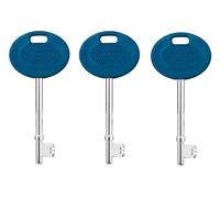 ROKEL Radar Disabled Toilet Key UK - 3 Blue Metal Key for Public Accessible Toilets. Durable, Waterproof, Easy Turn Access, Universal Fit for Elderly & Mobility Impaired Users (Blue, 3 Pack)