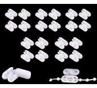 ROKEL Roller Blind Chain Connectors - 20 Pcs Plastic Blind Cord Connector Clips for Roman & Vertical Blinds - Easy Fit Window Blind Repair Parts (Plastic-20Pcs)