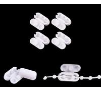 ROKEL Roller Blind Chain Connectors - 4 Pcs Plastic Blind Cord Connector Clips for Roman & Vertical Blinds - Easy Fit Window Blind Repair Parts (Plastic-4Pcs)