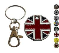 ROKEL Trolley Token Keyring 1Pc - £1 Coin Shape Tokens Key Rings for Shopping Trolleys, Supermarkets, Gym Lockers, Reusable, Lightweight & Handy Keychain (1, UK Flag)