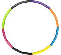 Rokel Weighted Hula Hoop 1kg - Adjustable Non-Toxic Foam Padded Fitness Hoop For Adults Exercise, Fun & Effective Home Gym Accessories For Weight Loss & Core Strength (Multicolour)