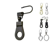 ROKEL Zipper Pull Replacement - 1 Pack Metal Antique Brass Detachable Zip Puller Tab Repair & Pull Cord Extender for Jackets, Pants, Backpacks, Luggage, Suitcase & Bags (Metal Antique Brass, 1 Pack)