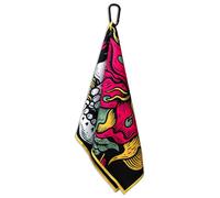 RokFit Gym & Golf Towel - Multi-Use, Quick-Dry, Durable Utility Towel with Bold Graphic and Carabiner Clip (Eternal Bloom)