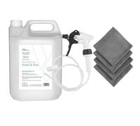 Rokit Williams Racing 5L Waterless Wash and Wax 4 x Microfibre Cloths with Long Hose Spray Trigger