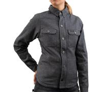 Rokker Boston Ladies Motorcycle Motorbike Protective Riding Overshirt Grey