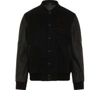 Rokker College Black Motorcycle Leather/Textile Jacket, black, size XS for Men