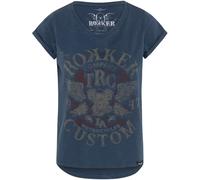 Rokker Custom Ladies T-Shirt, blue, size XL for Women