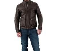 Rokker Goodwood Motorcycle Leather Jacket, brown, size S