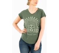 Rokker Indian Bonnet Ladies T-Shirt, olive, size L