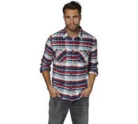 Rokker Orlando Flannel Shirt, white-red-blue, size 2XL for Men