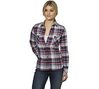 Rokker Orlando Ladies Flannel Shirt, blue/white/red, size XS