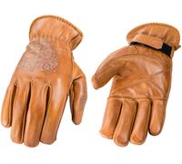 Rokker Tattoo Skull Motorcycle Gloves, Sand, size 2XL