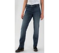 Rokker Tech Mid Straight Ladies Motorcycle Jeans, dark blue, size Short 26
