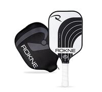 ROKNE Curve Classic Pickleball Paddle, USAPA Approved Pickle Ball Rackets, ProGrit Texture, Max Spin & Control, Comfort Cushion Grip, Long Handle, Fiberglass, Includes Paddle Cover