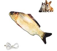 ROKOBN Mechanical Fish for Pool Dog, Realistic Flopping Interactive Dog Toy, Electric Moving Fishes Toy, Interactive Pet Toys for Cat Exercise, Dogs Floppy Fishes Chew Toys (D)