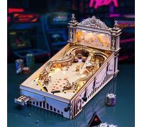 Puzzle 3D Wooden DIY Model LED Self Assemble Arcade Game Build Pinball Machine