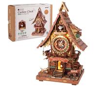 ROKR 3D Puzzle Cuckoo Clock Wooden Model Kits to Build for Adults, LC901C | Model Kits Craft Gifts and Decoration for Adults, Cuckoo Clock Multi-colored