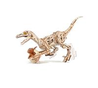 ROKR 3D Puzzle Dinosaur Toys, Wooden Model Kits to Build for Adults Velociraptor, 3D Puzzle Walking Animal Gifts for Children Adults, Velociraptor, LD01