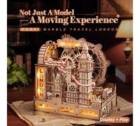 ROKR 3D Wooden Puzzle Marble Travel London Model Kit DIY Building Toys Kids Gift