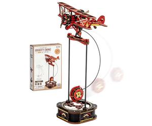 ROKR 3D Wooden Puzzle Model Kits Gravity Swing Series Retro Decor Dynamic Balance Ornament for Adult,Model Building Kits Birthday Gifts for Teens and Adults, Sky Captain, MCD01