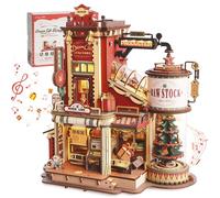 ROKR 3D Wooden Puzzle Music Box Dream Gift Factory with Lights EAB01
