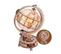 ROKR 3D Wooden Puzzle New Electric Luminous Globe,Model Kits for Adults to Build,Home Desk Office Decor Night Light Birthday Gifts