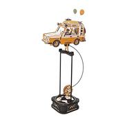ROKR 3D Wooden Puzzle Retro Car Model Kits Gravity Swing Series Desktop Decorative Dynamic Balance Ornament for Adult Model Building Kits Birthday Gifts for Teens and Adults, Road Tripper, MCD03