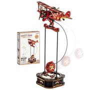 ROKR Gravity Swing 3D Wooden Puzzle Model Kits,Sky Captain, MCD01 | Dynamic Balance Ornament,Model Building Kits,Birthday Gifts,Retro Decor
