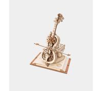 Robotime ROKR Magic Cello 3D Wooden Puzzle Building Toys 27.5x27.5x47.5cm 1PC,Home decoration, bookshelf decoration,Craft Gifts for Adults and Teens,Educational toys
