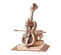 ROKR Magic Cello Music Box Mechanical Wooden Model Kits,AMK63