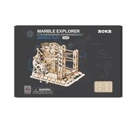 Robotime Marble Roller Coaster Clockwork Mechanical 3D Puzzle Game Woodcraft Construction Kit Adult Craft Set Puzzle Present (Lift Coaster)