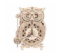 Robotime Owl Clock Wooden 3D DIY Model Kit Gift Teenage / Adult