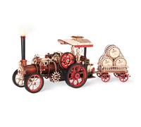 ROKR Steam Engine Mechanical 3D Wooden Model Kit (Battery Powered) LKA01
