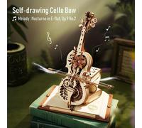 ROKR Wooden 3D Puzzle Magic Cello Mechanical Music Box DIY Building Toys for Kid