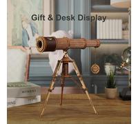 ROKR Wooden DIY Model Monocular Telescope Kit 3D Wooden Puzzle Jigsaw Kids Gift